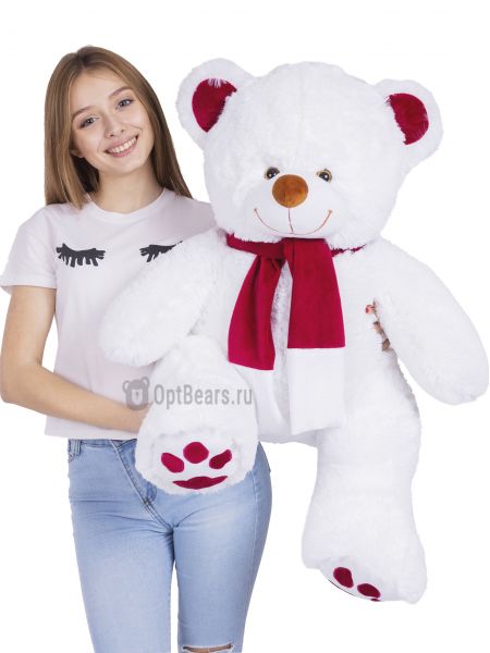 Плюшевый медведь "Кельвин" 120 см белый